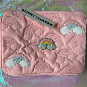 Stoney Clover large over the rainbow puffy pouch Rare, NWT never used